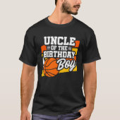 Kinder basketbalpartij Uncle of the Birthday Boy T-shirt (Voorkant)