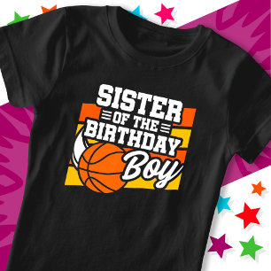 Kinder basketbalpartij Zuster van de Verjaardagsjo T-shirt