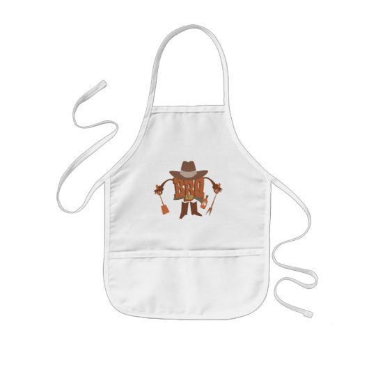 KINDER BBQ APRON. PERSONEELSEL MET NAAM OF ANDERE KINDER SCHORT (Voorkant)