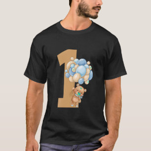 Kinder Beary Eerste Verjaardag Teddybeer 1ste Verj T-shirt