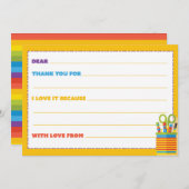 Kinder bedankkaart (Voorkant / Achterkant)