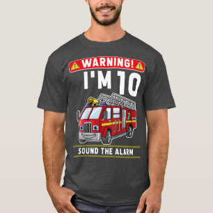 Kinder ben ik 10 jaar oude kleine brandweervrouw. t-shirt