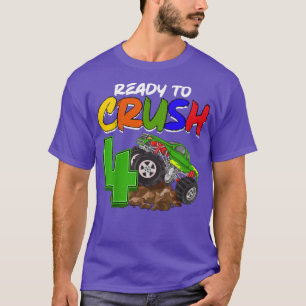 Kinder ben ik klaar om 4 Monster Truck T-Rex Birt T-shirt