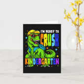 Kinder ben ik klaar om de Kindergarten Dinosaur 1s Kaart (Gele Bloem)