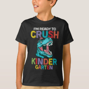 Kinder ben ik klaar om de Kindergarten Dinosaur jo T-shirt