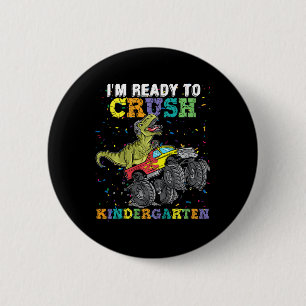 Kinder ben ik klaar om de Kindergarten Monster Tru Ronde Button 5,7 Cm