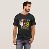 Kinder ben ik negen jaar oud en lamazing Llama 9de T-shirt (Voorkant volledig)