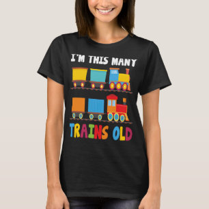 Kinder ben ik zo veel treinen van 2 jaar oud Kind. T-shirt