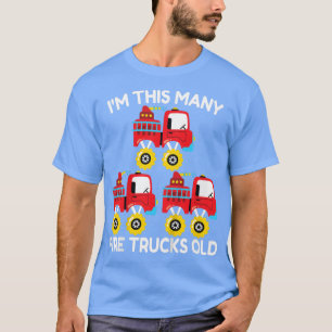 Kinder ben ik zo'n vele brandweermonster Truck 3rd T-shirt