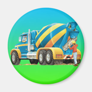 Kinder betonmixer Magnet Magneet