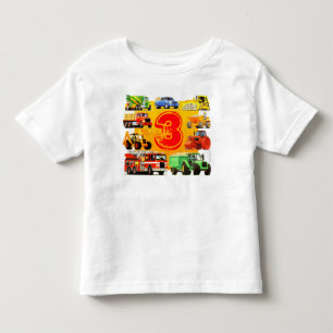 Kinder Big Construction Truck 3rd Birthday Shirts