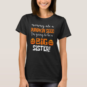 Kinder Big Sister Herfst Zwangerschap Aankondiging T-shirt
