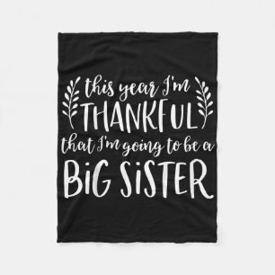 Kinder Big Sister Thanksgiving Zwangerschap Fleece Deken