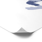 Kinder blauw aap poster (Hoek)