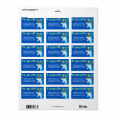 Kinder Blauwe Haai Fintastische Verjaardag Etiket (Full Sheet)