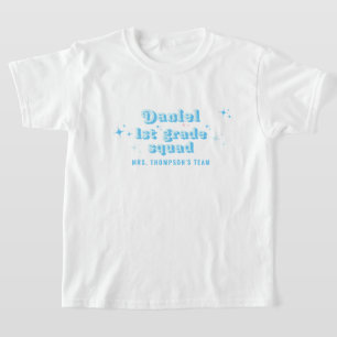 Kinder Blauwe Klasse Leraar Naam Team Squad Elke G T-shirt