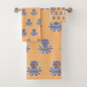 Kinder Blauwe Octopus Koraal Bad Handdoek (Insitu)
