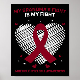 Kinder bloedkanker ondersteunen Grandma Multiple M Poster