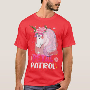 Kinder Bloemenmeisje Wedding Unicorn Petal Patrol T-shirt