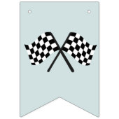 Kinder Blue Racing Car Boys Verjaardag Vlaggetjes (Eerste vlag)