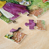 Kinder Blueberry Picking Bunny Familie Legpuzzel (Zijkant)