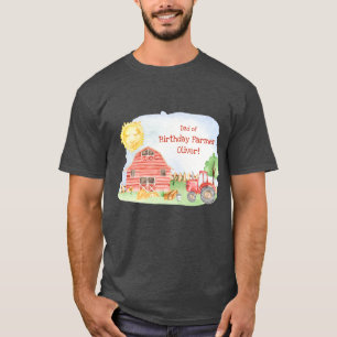 Kinder boer Birthday Party Matching Family Dad T-shirt