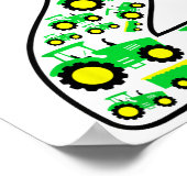 Kinder Boerderij Tractor Boy 2e verjaardag 2 jaar Poster (Hoek)