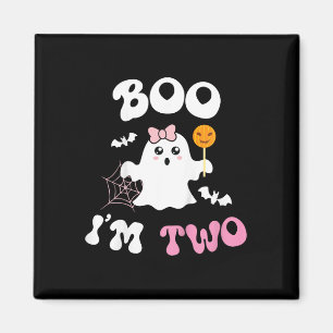 Kinder Boo Ik ben Twee Geest Tweede 2e Verjaardag Magneet