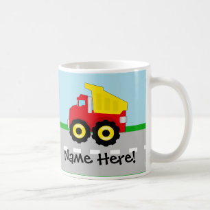 Kinder boogconstructiedumptruck koffiemok