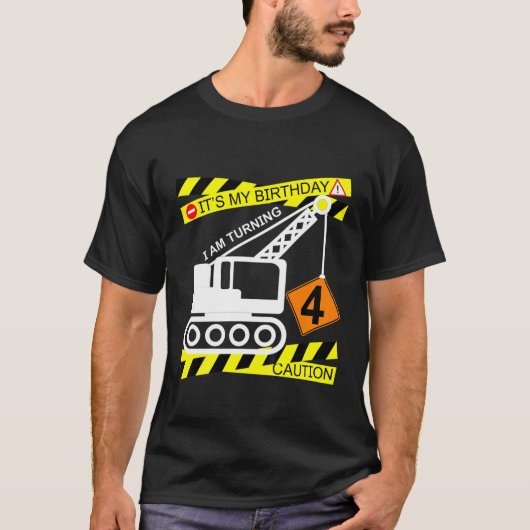Kinder boogconstructietraject 4 ^ e verjaardag - c t-shirt (Voorkant)