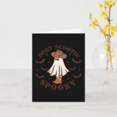 Kinder Boot Scootin Spooky Western Halloween Retro Kaart (Gele Bloem)