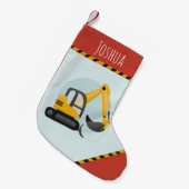 Kinder booys Modern Construction Digger Kleine Kerstsok (Voorkant (Hangend))