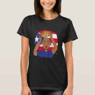 Kinder Boricua Princess Afro Hair Latina Heritage T-shirt