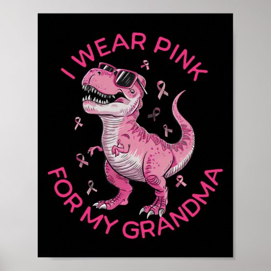 Kinder borstkanker Bewustzijn Ik Draag roze voor m Poster (Voorkant)