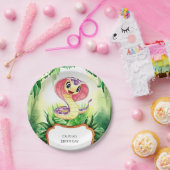 Kinder bosslang jarig papieren bordje (Feest)