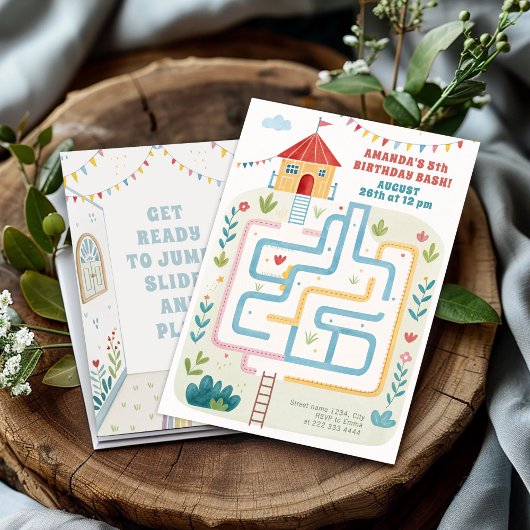Kinder Bounce Bash, Speel Verjaardag Kaart