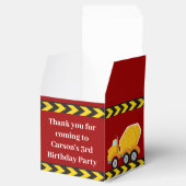 Kinder bouwauto Red Boys Verjaardagsfeest Bedankdoosjes (Geopend)