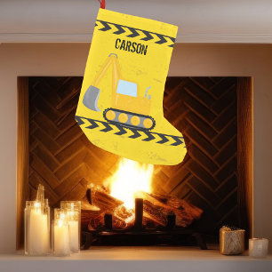 Kinder Bouwvoertuig Aangepaste bakken Naam Geel Kleine Kerstsok