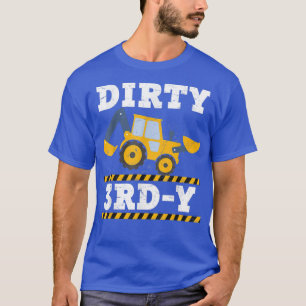 Kinder bouwwagen 3rd Birthday Boy Ecavator T-shirt