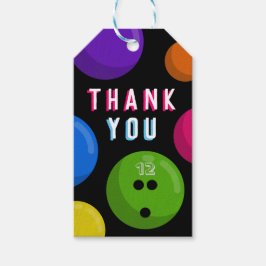 Kinder Bowling Birthday Party Dank u voor de label Cadeaulabel