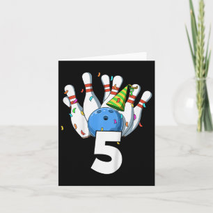 Kinder Bowling Verjaardag 5 Bowling Thema 5e Verja Kaart