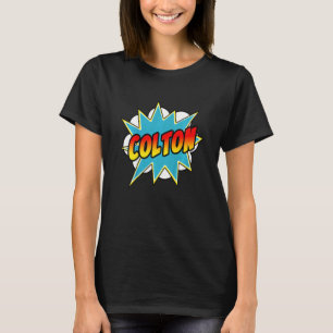 Kinder Boys Colton Comic Book Superheld Name T-shirt
