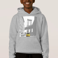 Kinder Boys Hoodie New York Nyc Yellow Taxi Brookl