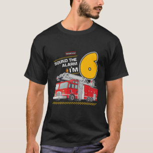 Kinder brandbestrijder vrachtwagen 6 jaar oud 6 ja t-shirt
