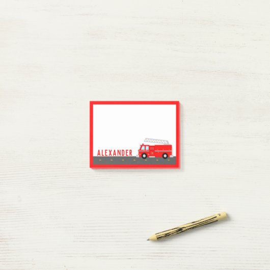 Kinder brandwagen post-it® notes (Op bureau)