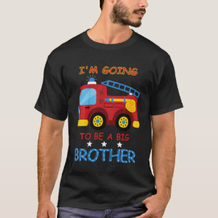 Kinder brandweer Zbling Son Baby kondiging T-shirt