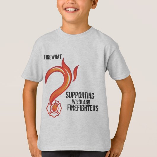 Kinder brandweerman in het wild t-shirt (Voorkant)
