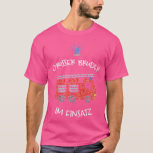 Kinder brandweermotor voor grosser Bruder T-shirt