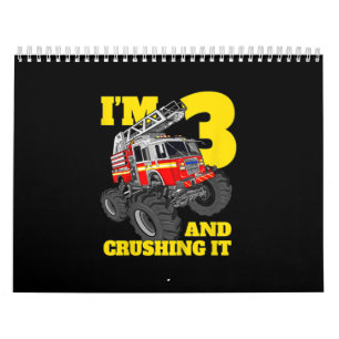 Kinder brandweerwagen 3rd Birthday Boy Toddler Kalender