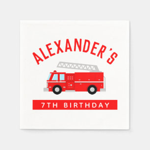 Kinder brandweerwagen Birthday Party Servet